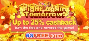 63FREE 25% CASHBACK